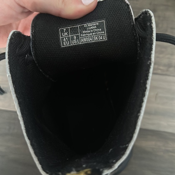 White Dr Martens 1460 Smooth Leather Lace Up Boots - Picture 5 of 7